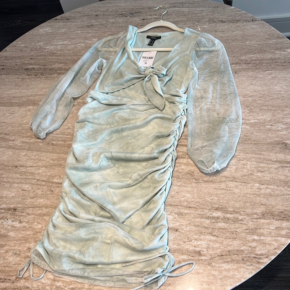 NWT Forever21 Ruched Bodycon Midi Dress with cut out